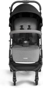 Carrinho de Bebe Compacto 0-15 Kg Oppa Preto e Cinza Litet - BB465
