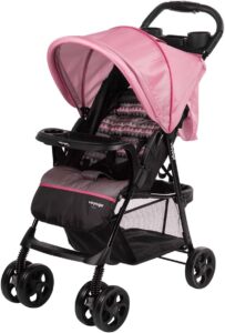 Voyage Carrinho de Bebê Passeio Vira Berço Spot Cinto 5 Pontos (Até 15kgs), Rosa Geo