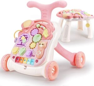 Andador Didático Vira Mesinha 2 em 1 Baby Style - Rosa
