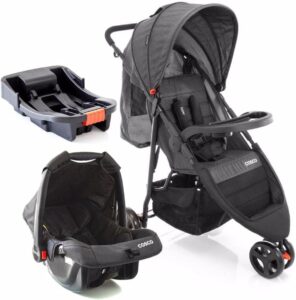 Cosco Kids, Travel System Jetty 3.0 Trio, Preto Mescla
