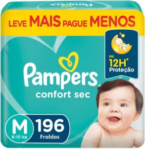 Pampers Fralda Confort Sec M 196 Unidades
