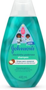 Johnson's Baby Shampoo Infantil Para Cabelos Crespos Blackinho Poderoso, 400ml
