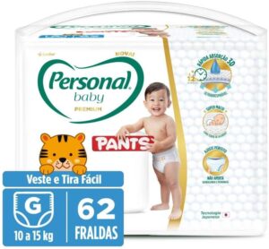 Personal Fralda Baby Premium Pants G - 62 Unidades
