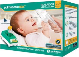 Inalador/Nebulizador Ultrassônico Pulmosonic Star, Soniclear, Verde/Branco -Modelo variado, 1 unidade
