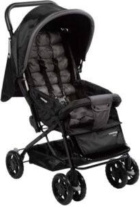Carrinho de Bebê, Berço e Passeio, Reclinável Luck Voyage - Preto