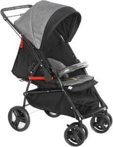 Carrinho de Bebê Maranello II até 15Kg Preto_Cinza 1381PRC Galzerano