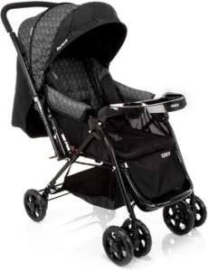 Cosco Kids, Carrinho de Bebê Reverse, Preto Rajado