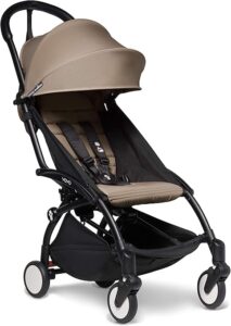 BABYZEN YOYO2 Carrinho de Bebê Yoyo2 Leve e Compacto Estrutura Preta- Assento e Capota Taupe- Suporta até 22kg