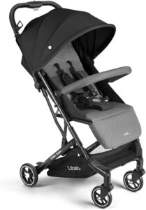 Carrinho de Bebe Compacto 0-15 Kg Oppa Preto e Cinza Litet - BB465