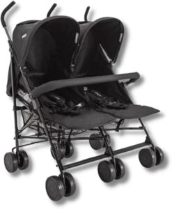 Carrinho de Bebe Duplo Youme II Preto, Kiddo