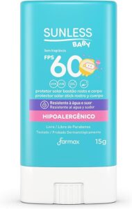 Sunless Protetor Solar Baby Bastão Fps60 Sunless 15G

